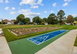 Shuffleboard Court and Garden Plots