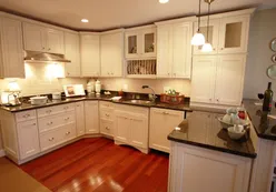 Kitchen with Granite Countertops and Bar