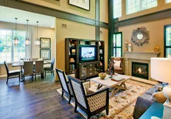 Family Room with High Ceilings