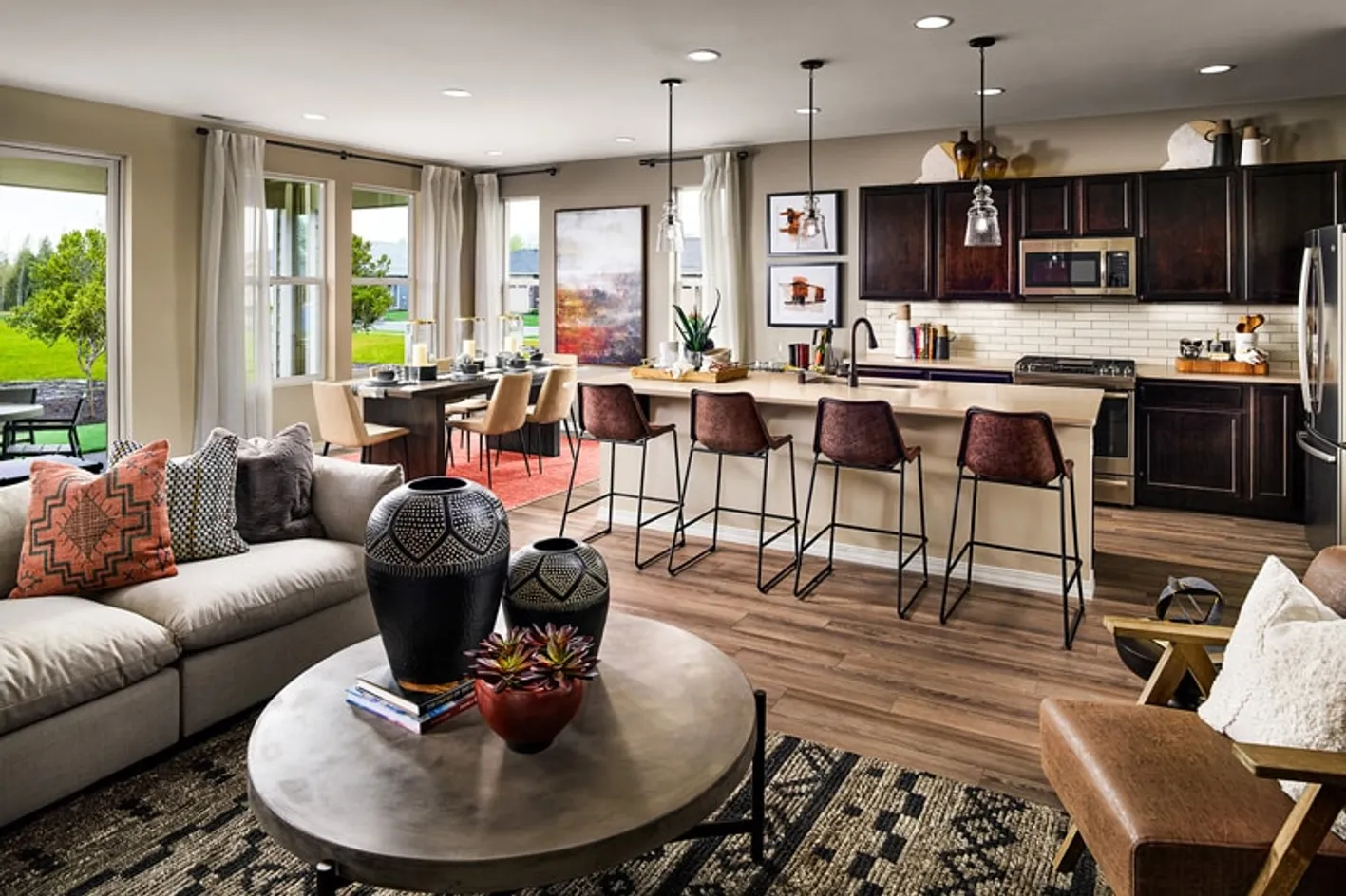Kitchen and Living Room
