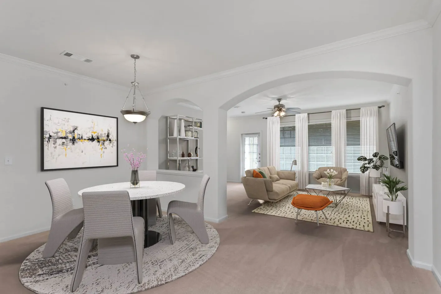Dining and Living Areas