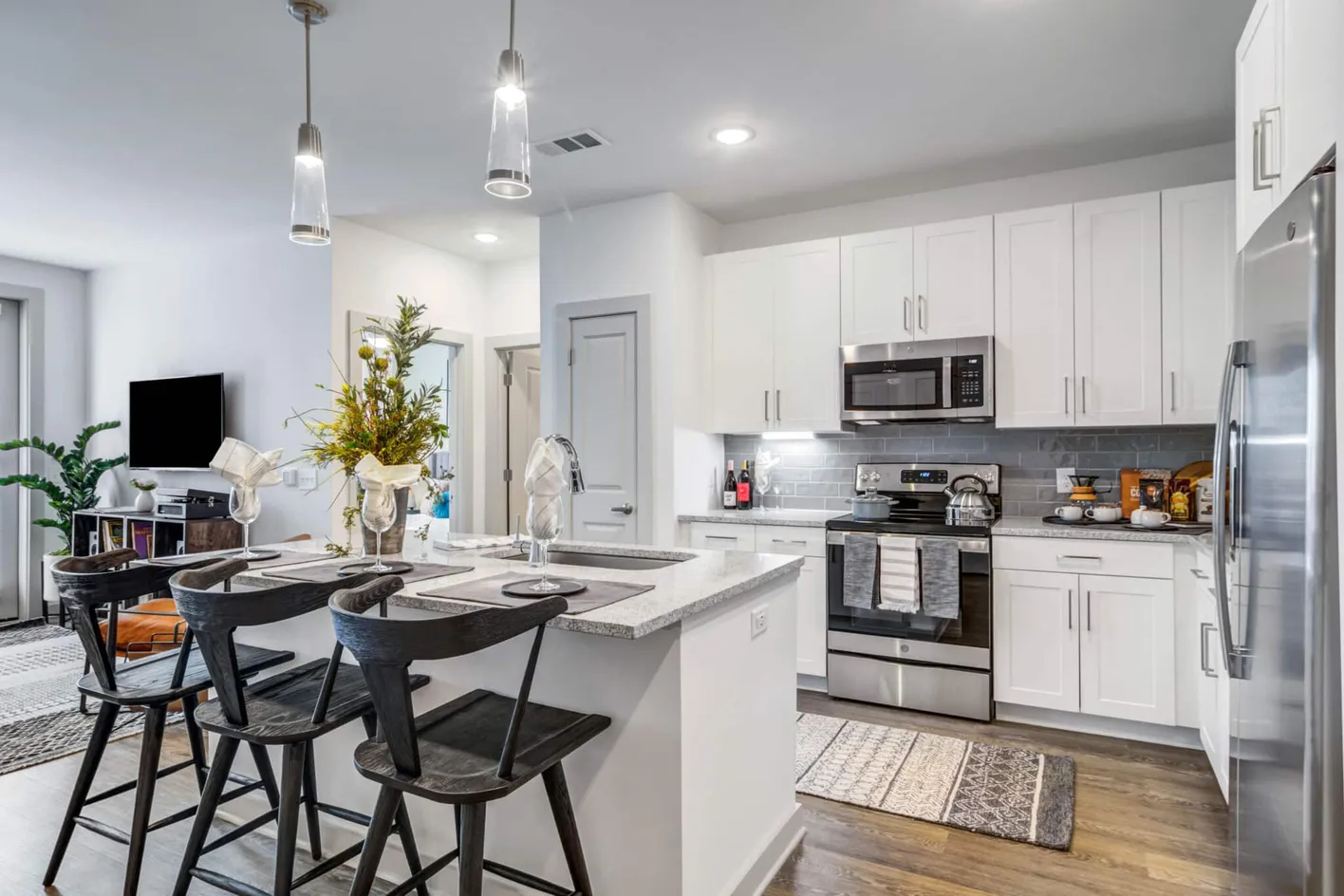 The Everly Apartment Unit Kitchen Island