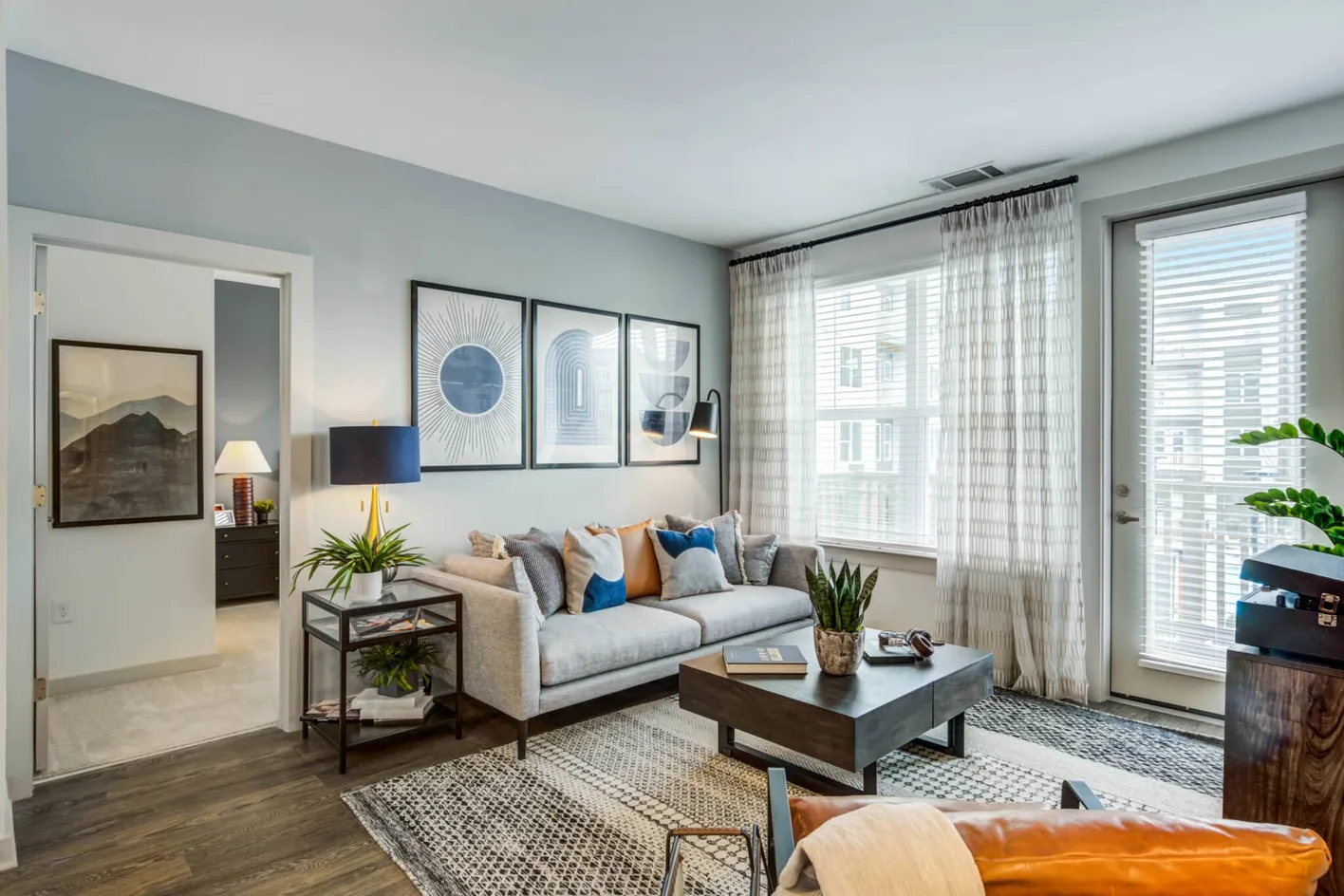 The Everly Apartment Living Area