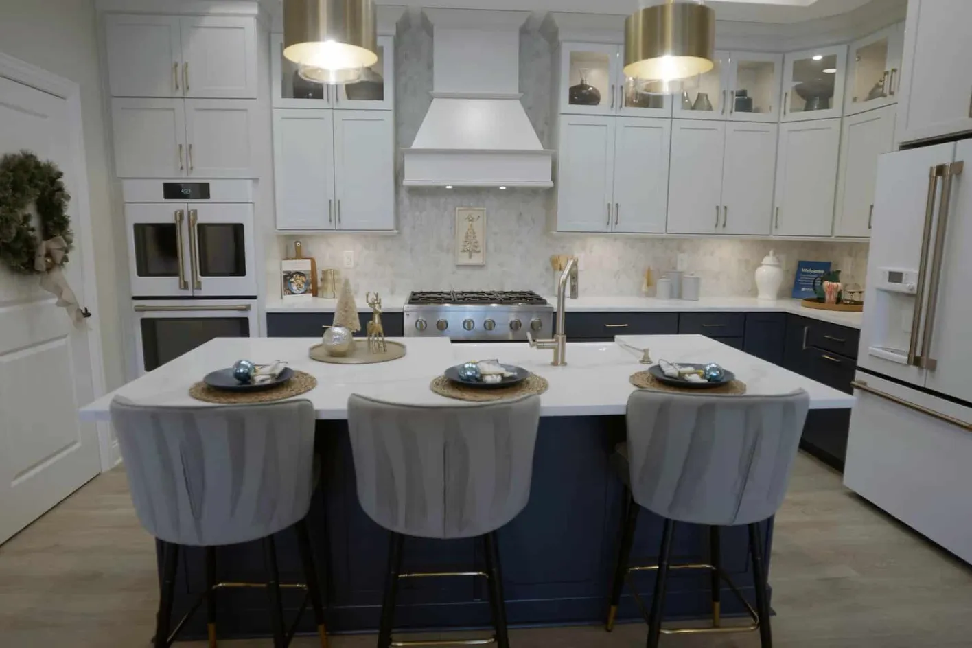 Open-concept kitchen and dining