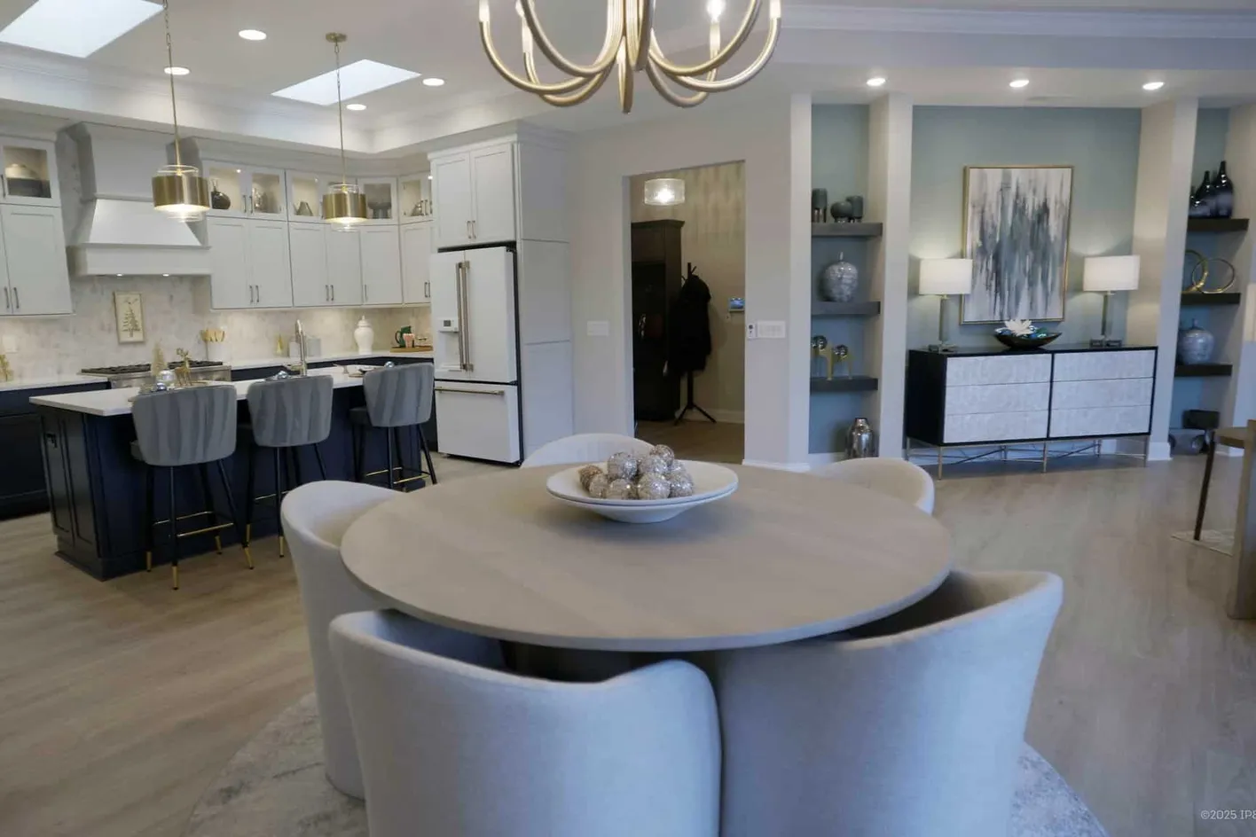 Open-concept kitchen and dining
