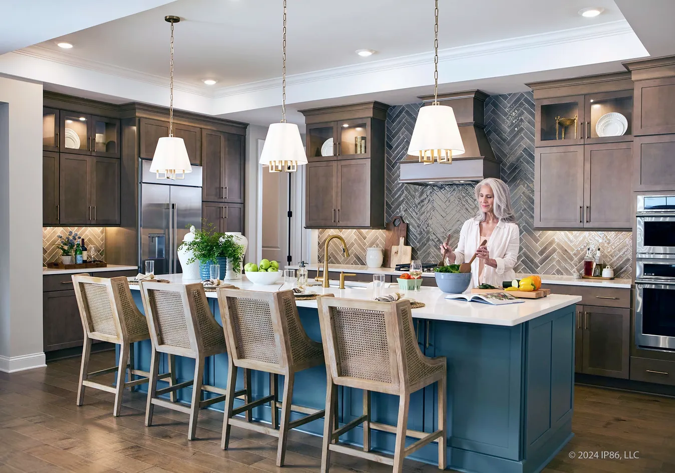 Designer kitchen with island