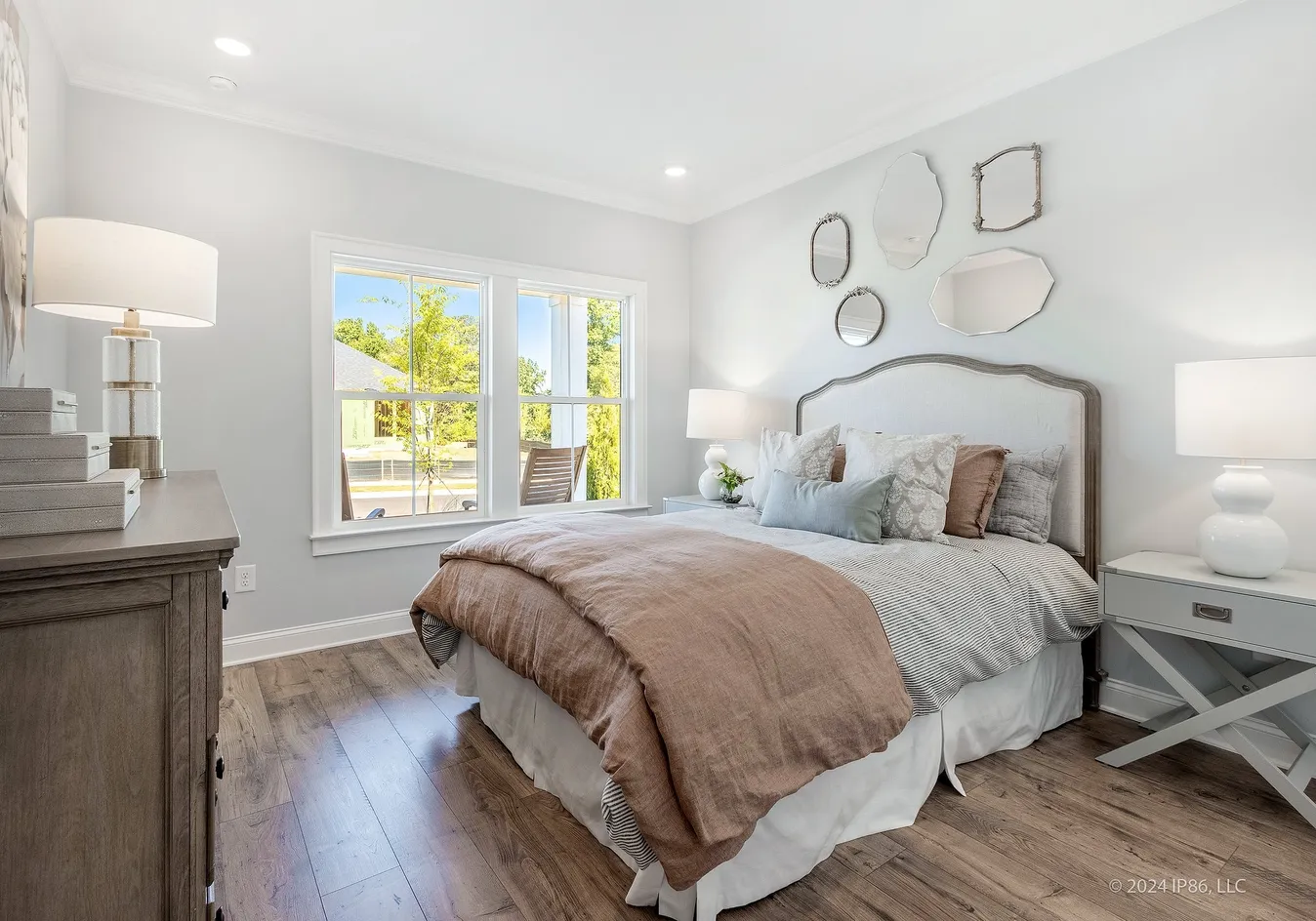 Bedroom with large window