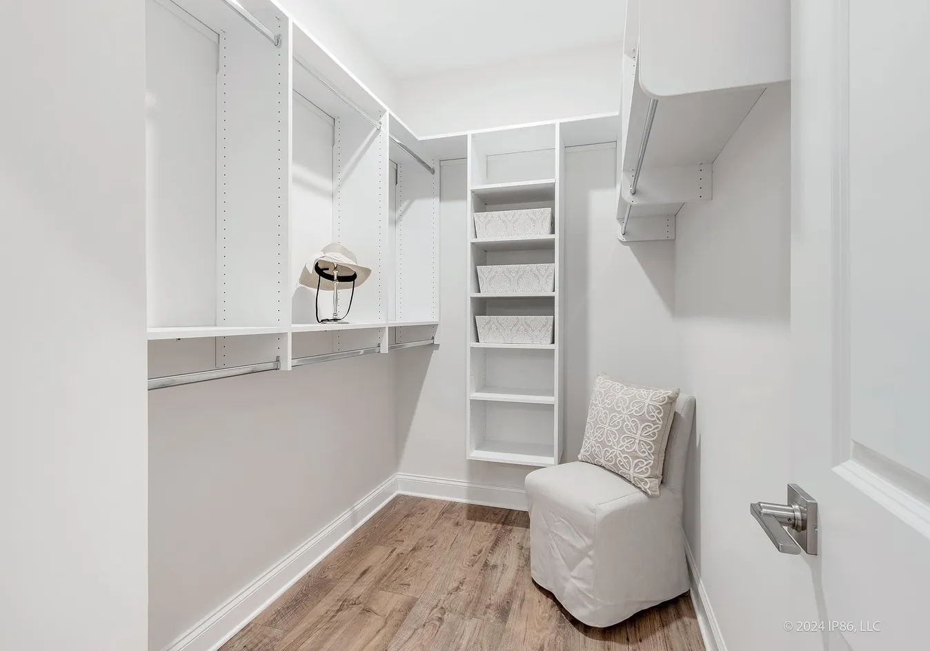 Walk-in closet with shelving