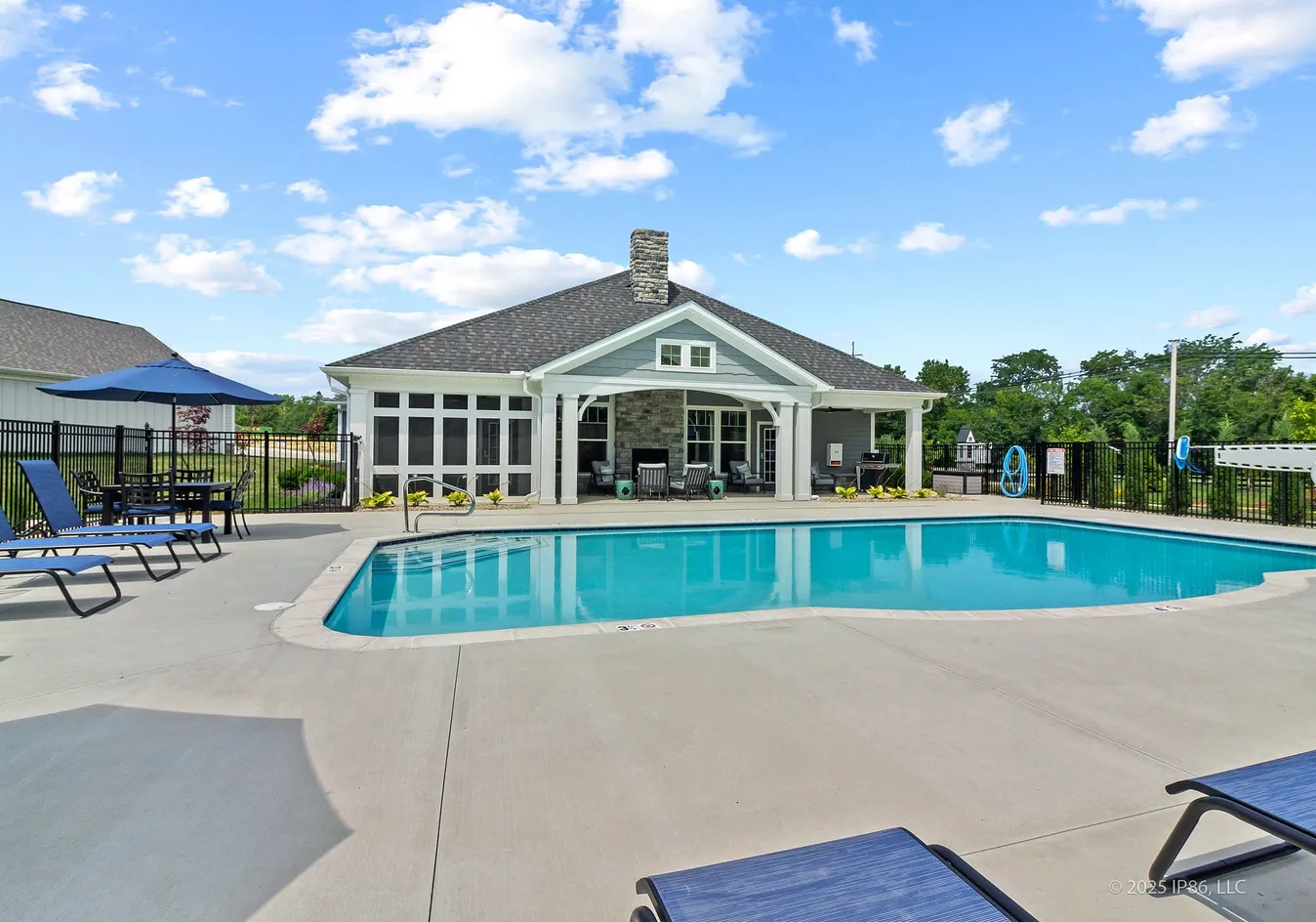 Poolside clubhouse