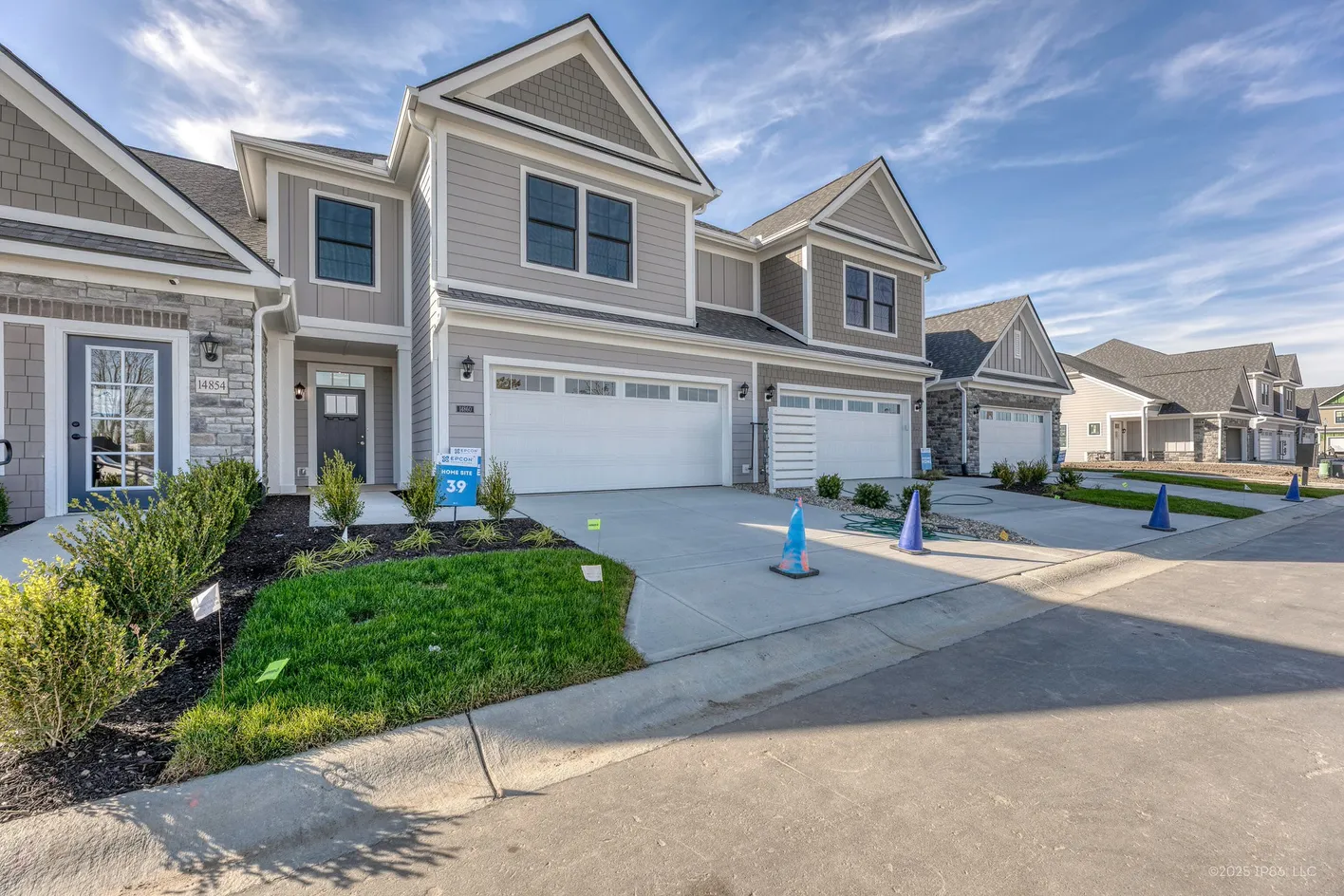 Exterior view row of houses
