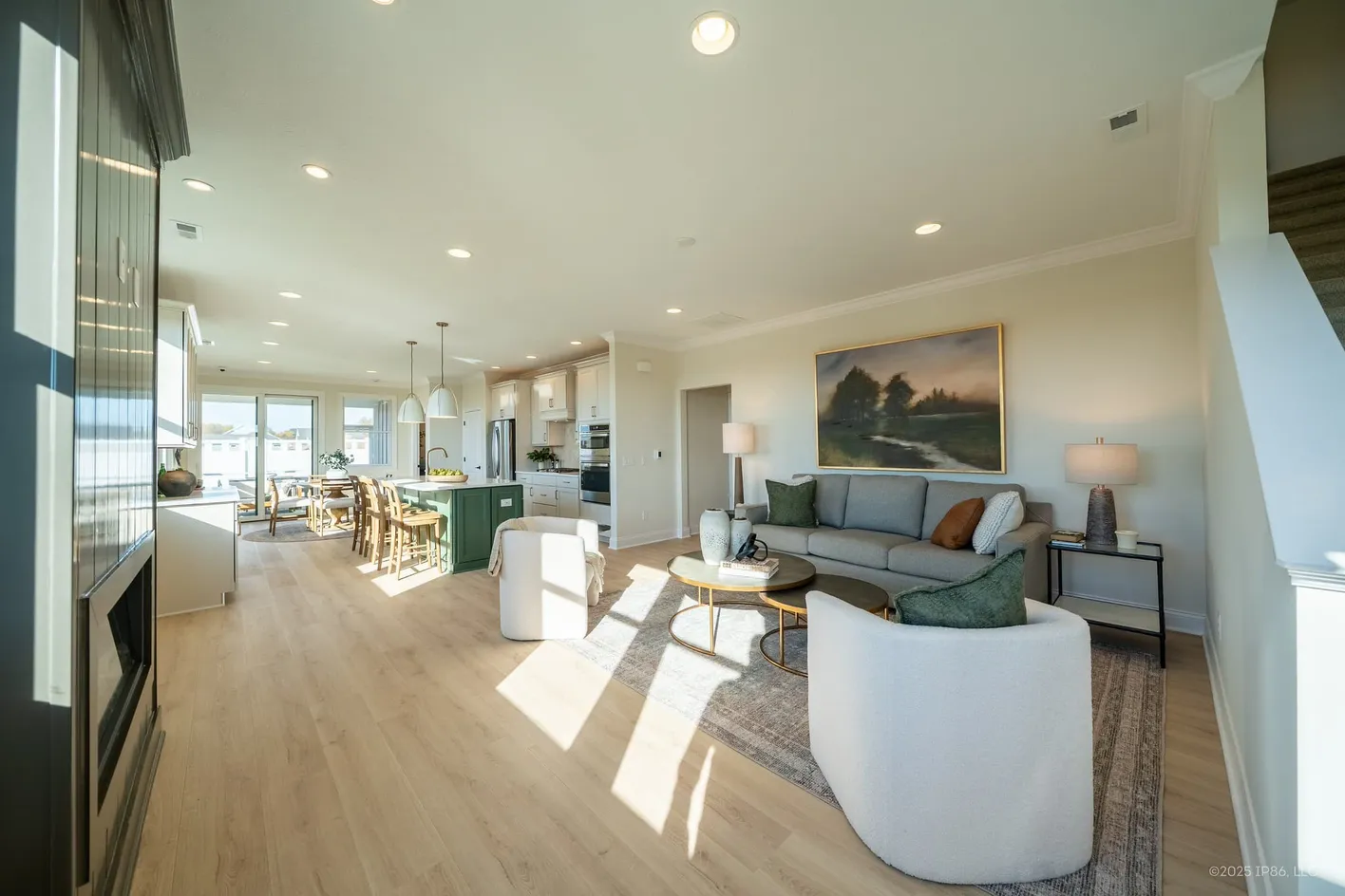 Open layout living room
