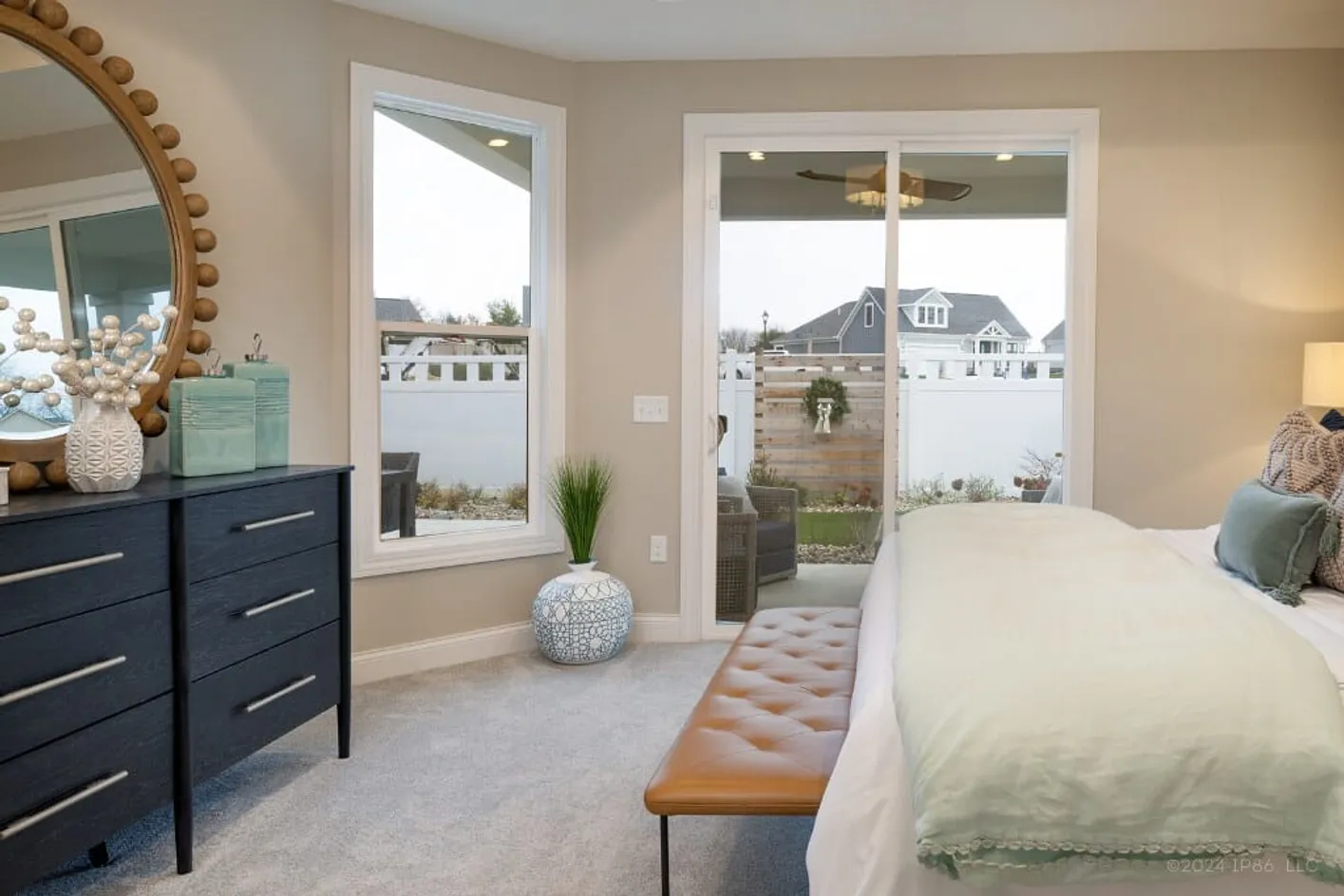 Bedroom with patio