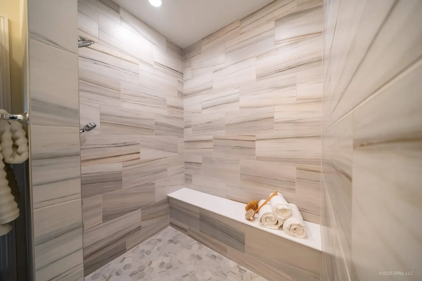 Tiled shower