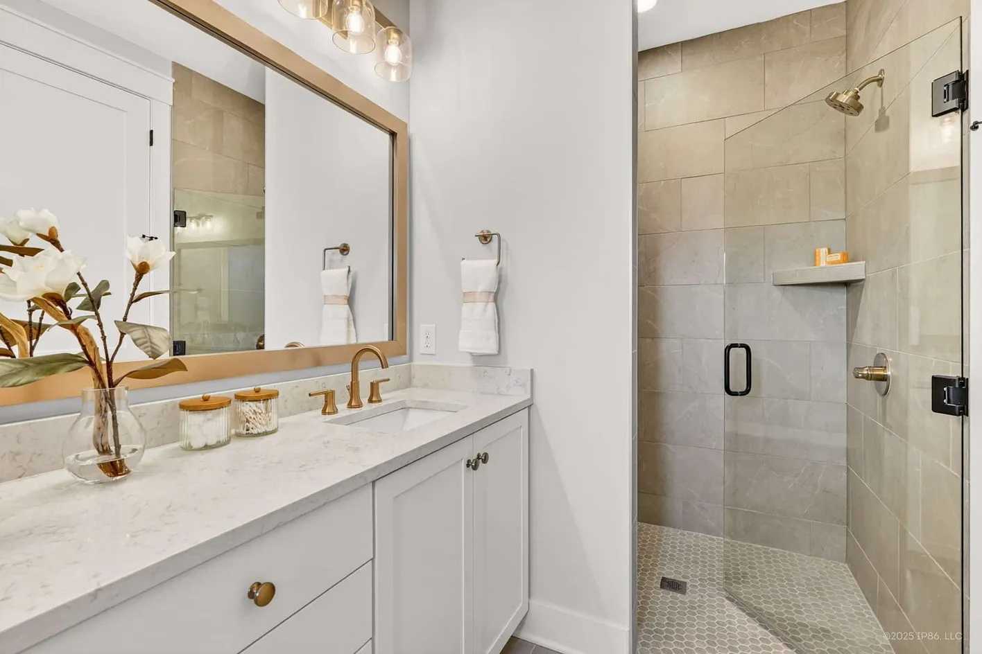 Bathroom with walk-in shower