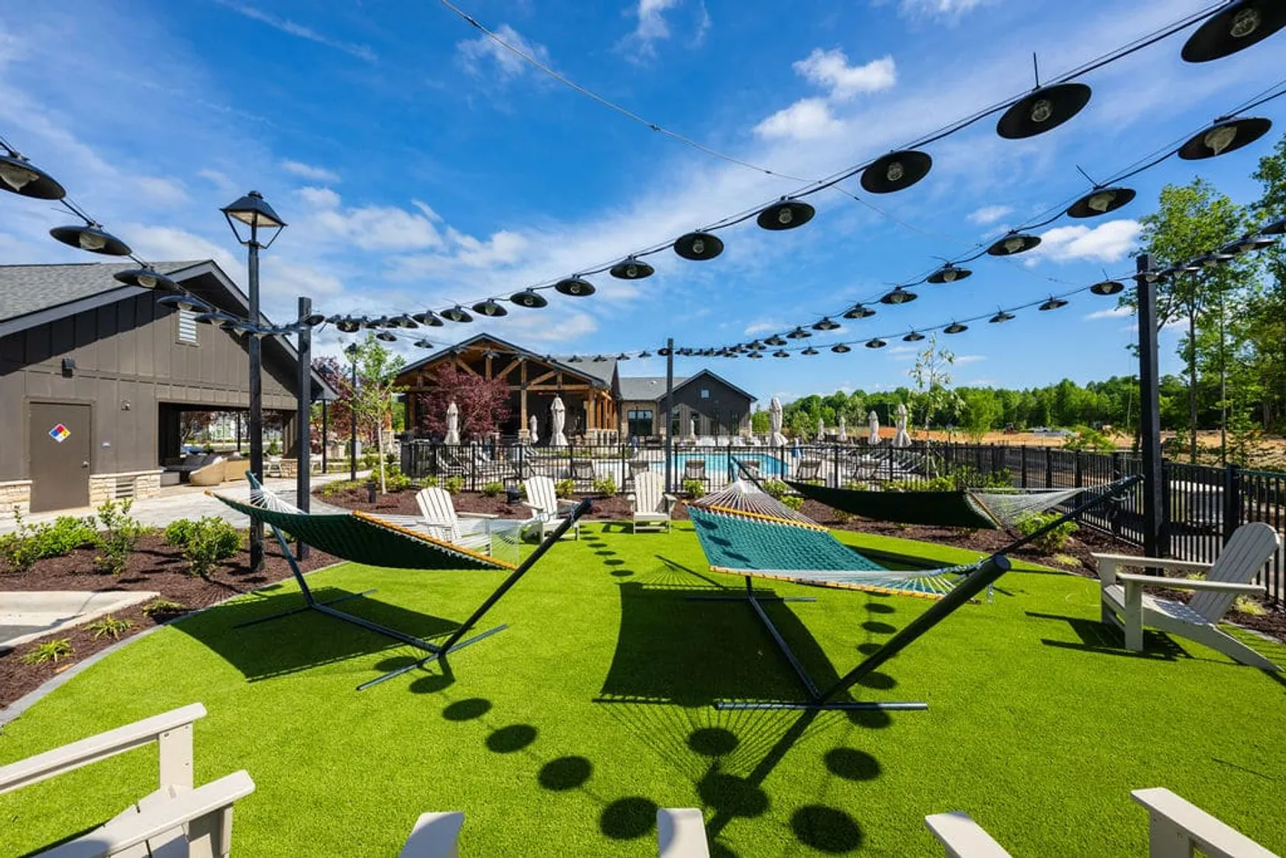 Outdoor hammock garden