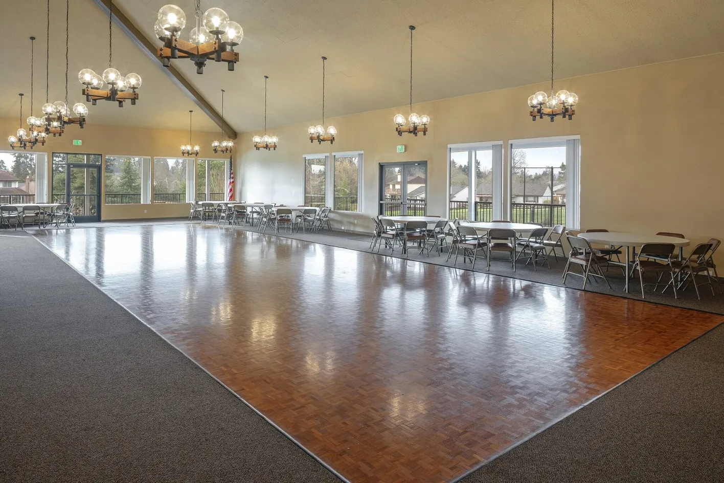 Community event hall with dance floor