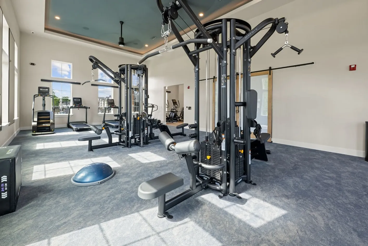 Strength training fitness room