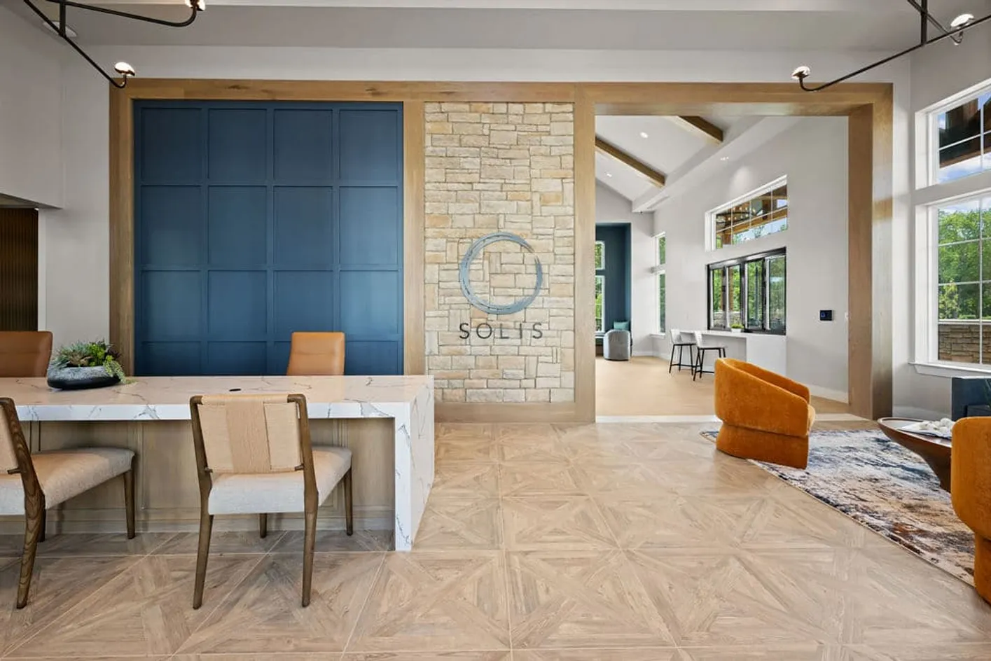 Clubhouse reception lobby