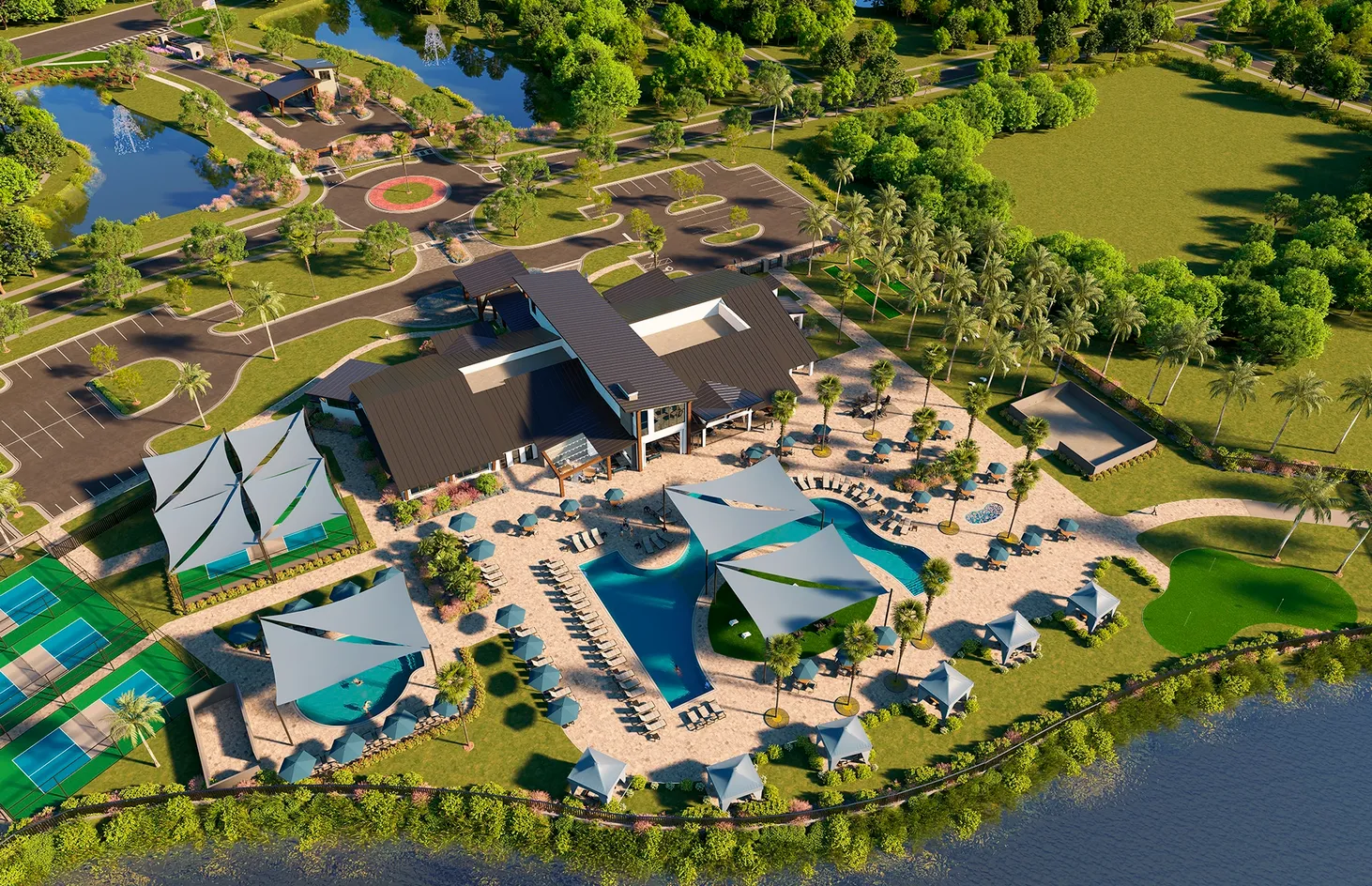 Aerial view rendering