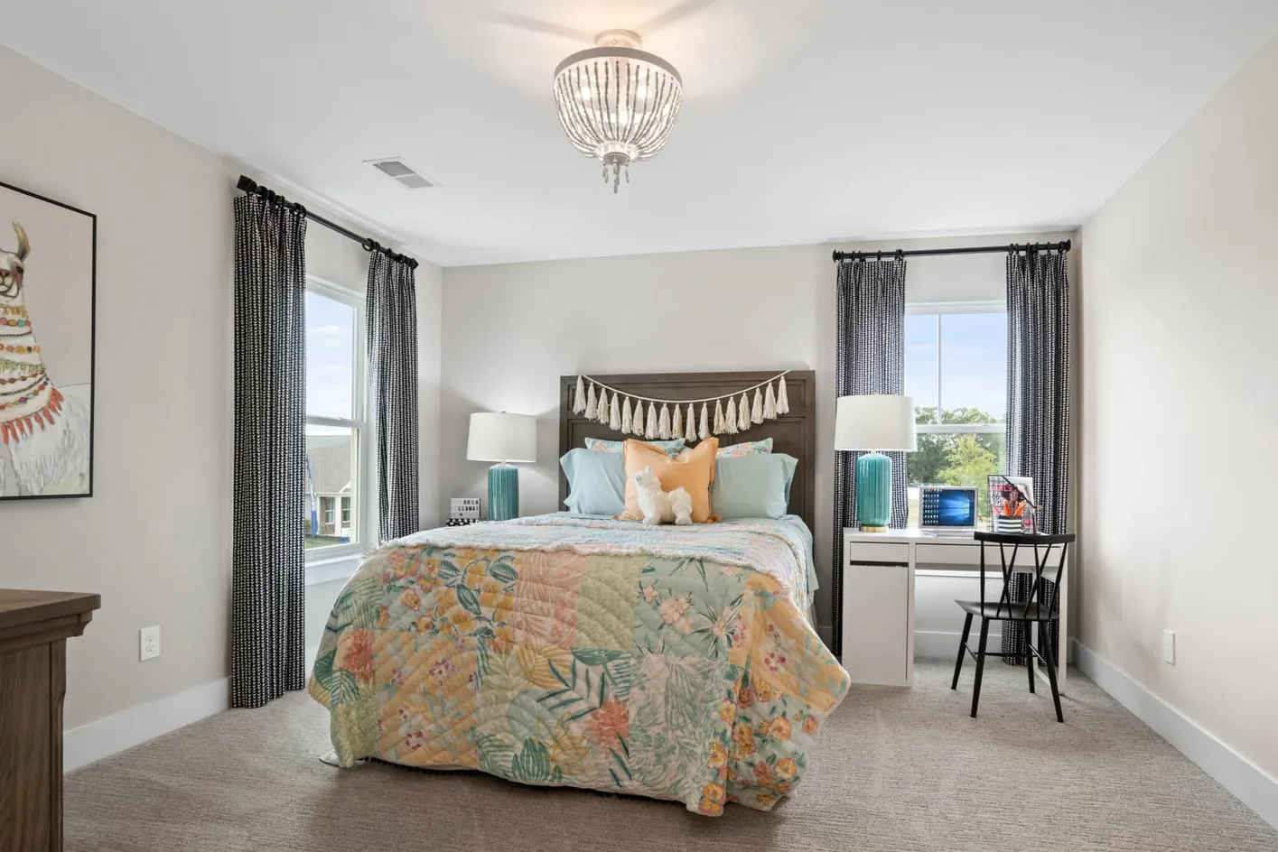 Bedroom with Bright Colors