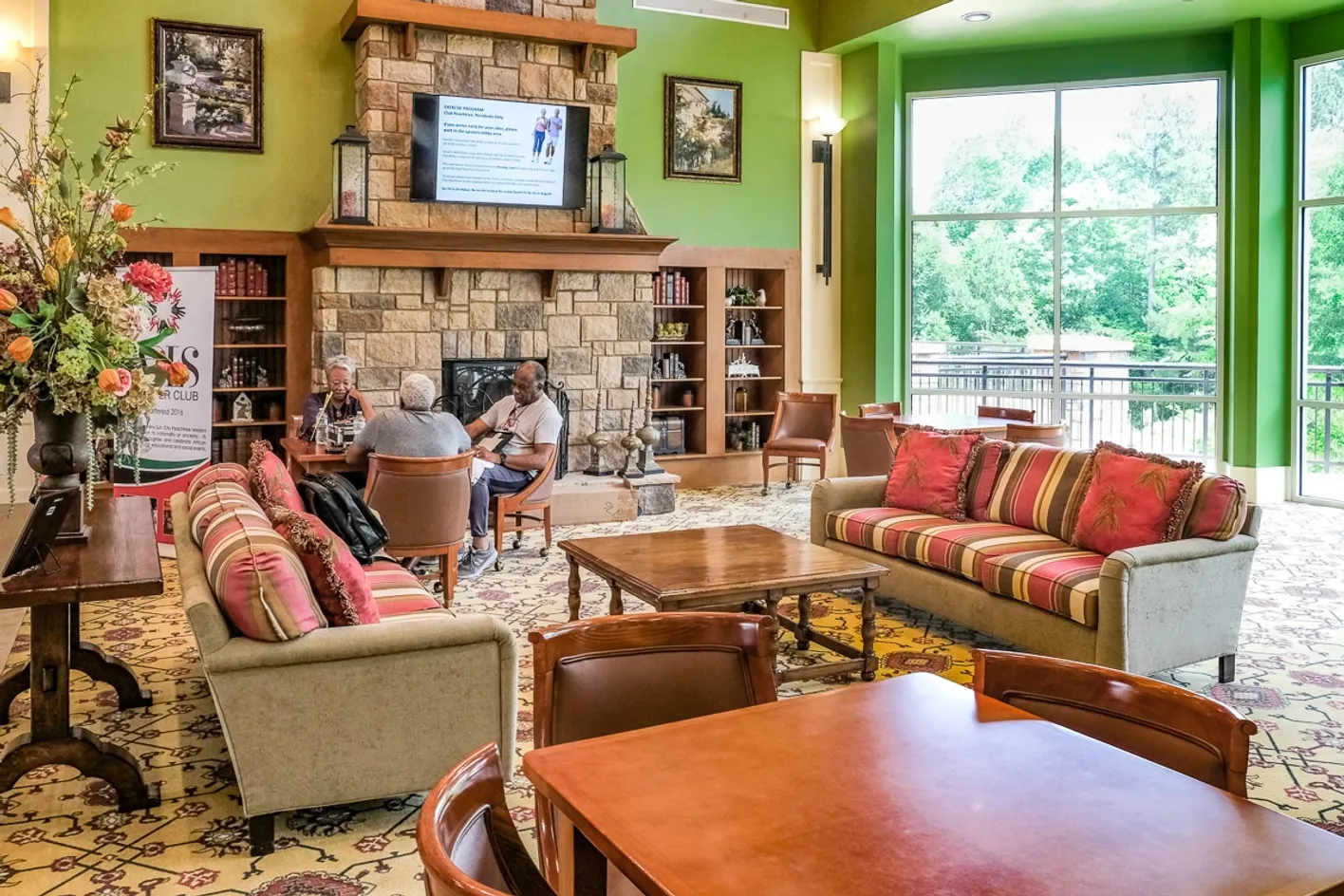 Lounge with Fireplace