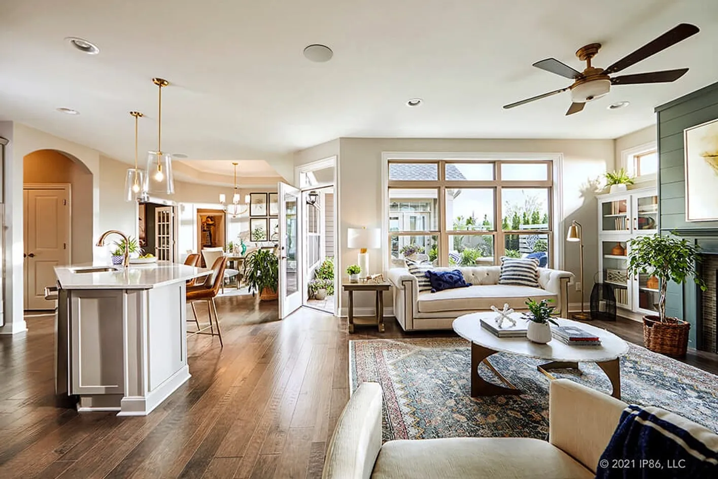 Kitchen and Living Room