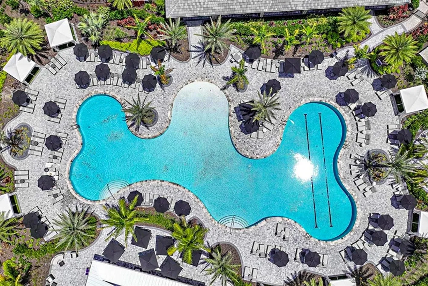 Pool Drone Shot