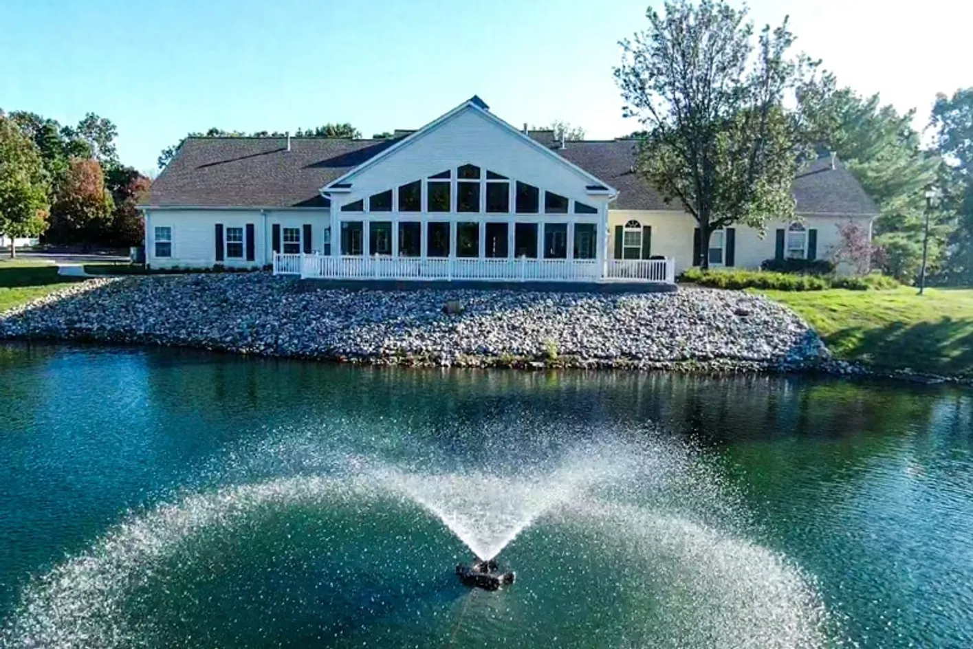 Pond and Clubhouse Patio