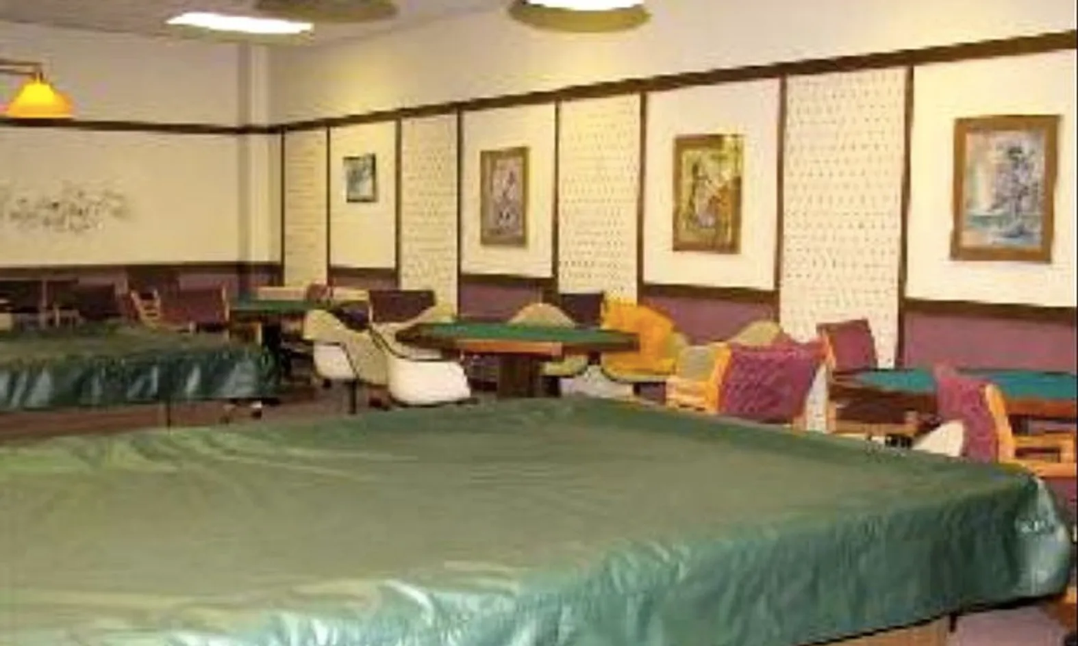 Game Room with Billiards & Card Tables