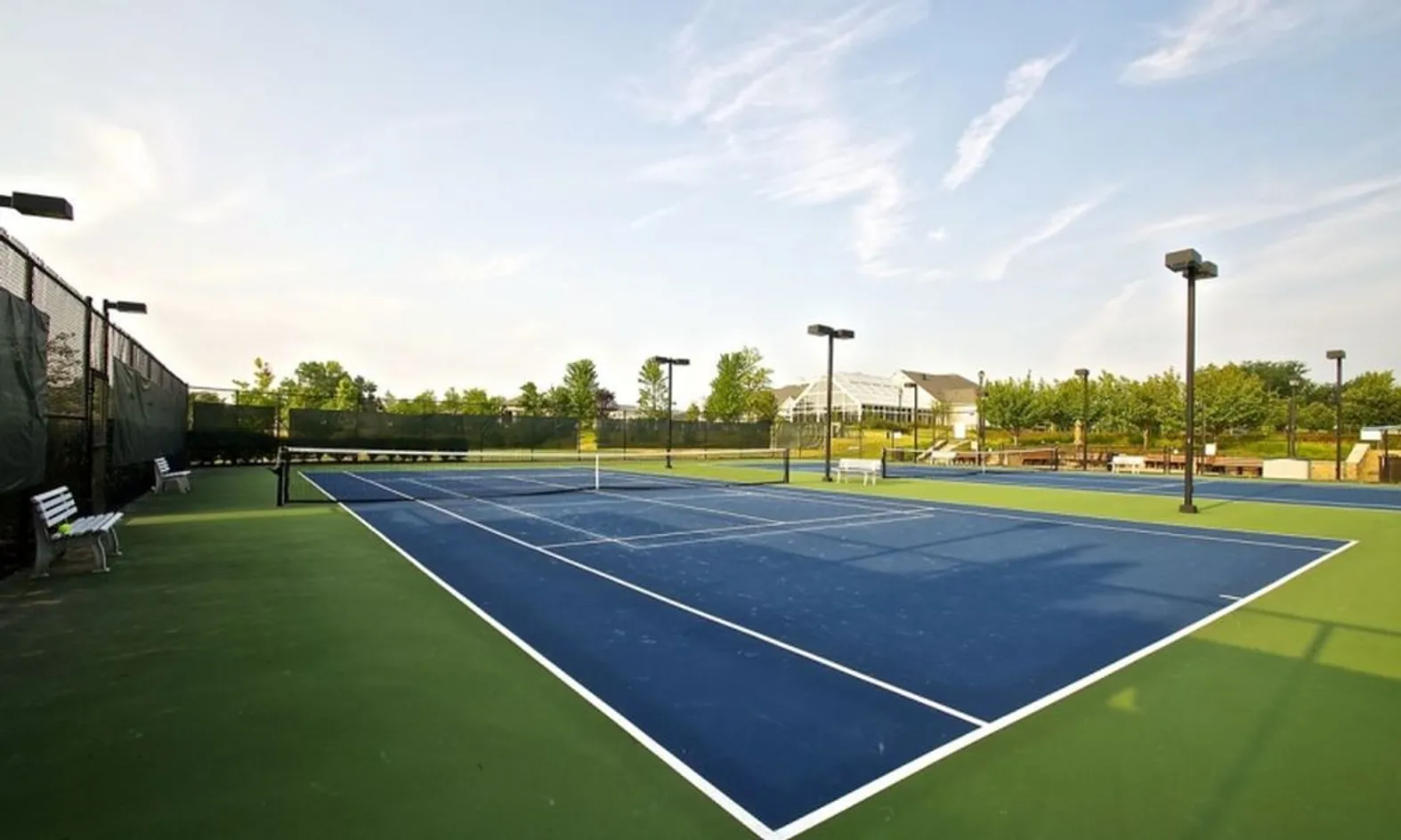 2 Lighted Tennis Courts