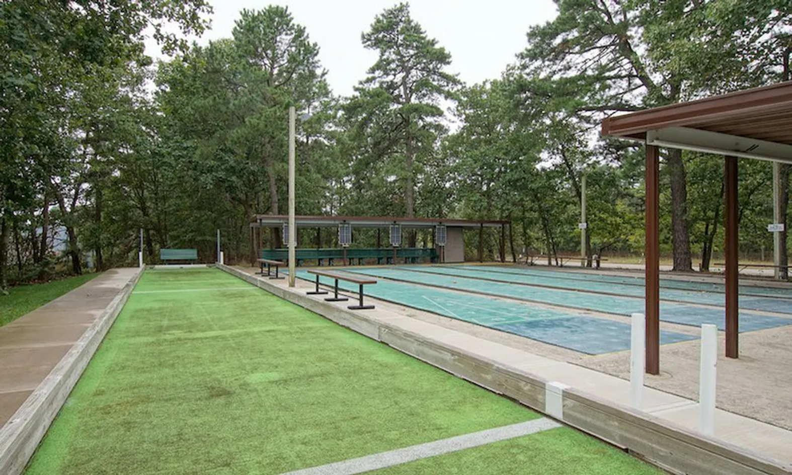 Four Shuffleboard Courts