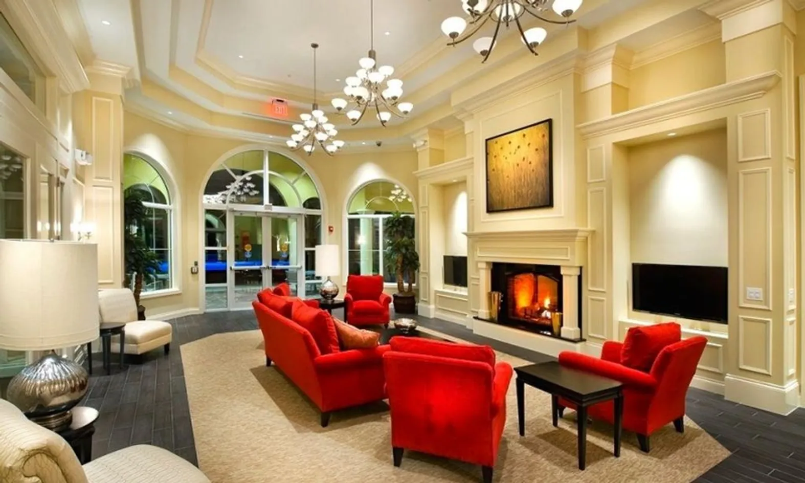 Gathering Room & Fireplace