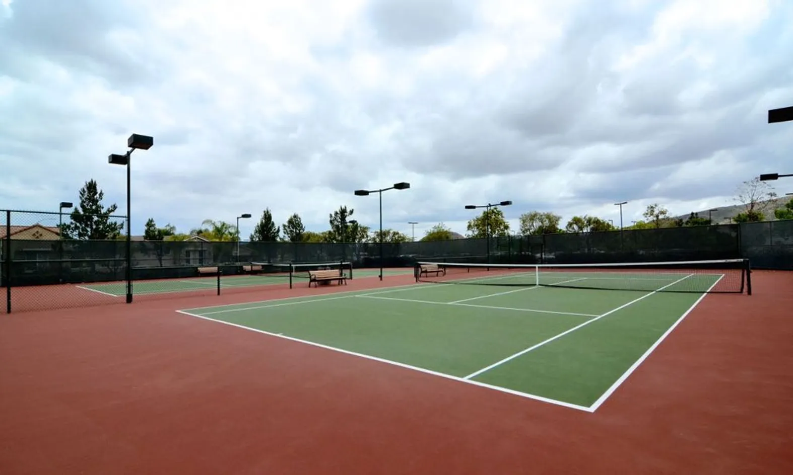 2 Lighted Tennis Courts