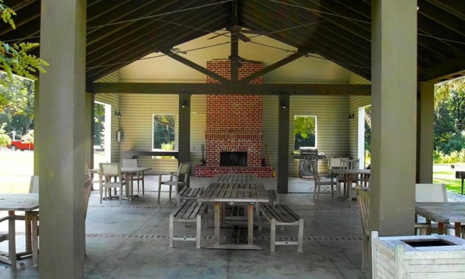 Outdoor Fireplace & BBQ Area