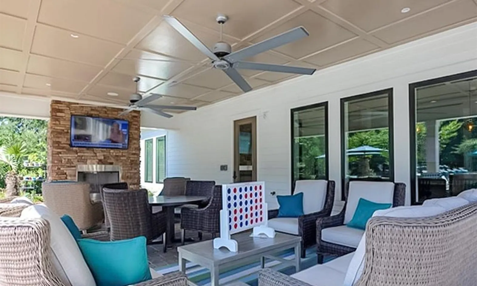 Covered Patio with Fireplace