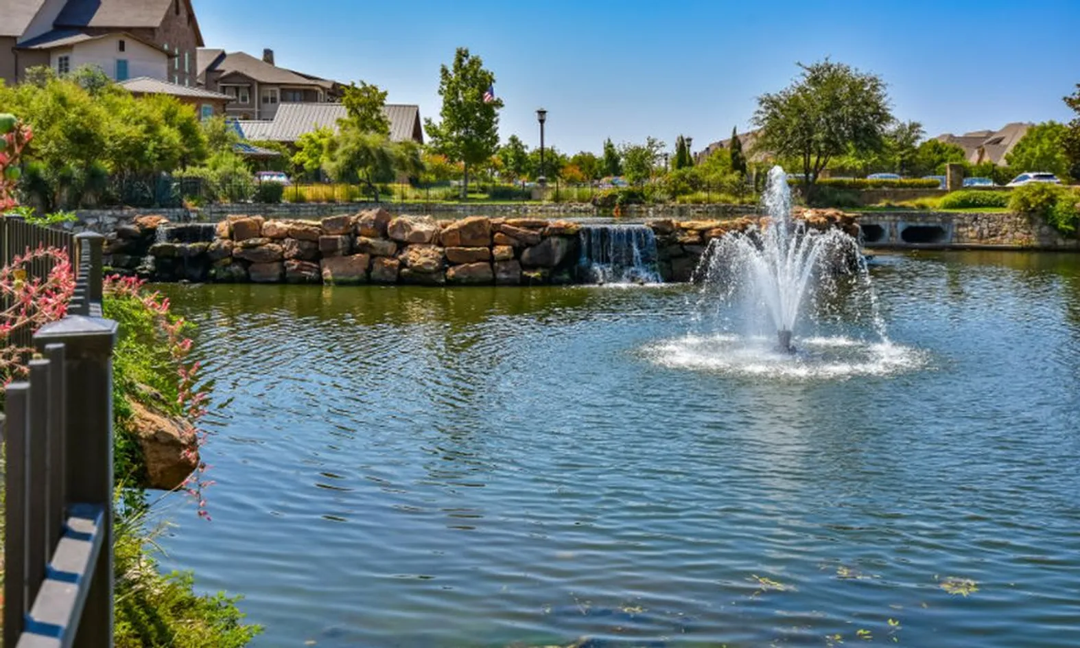 Scenic Lake Fountain