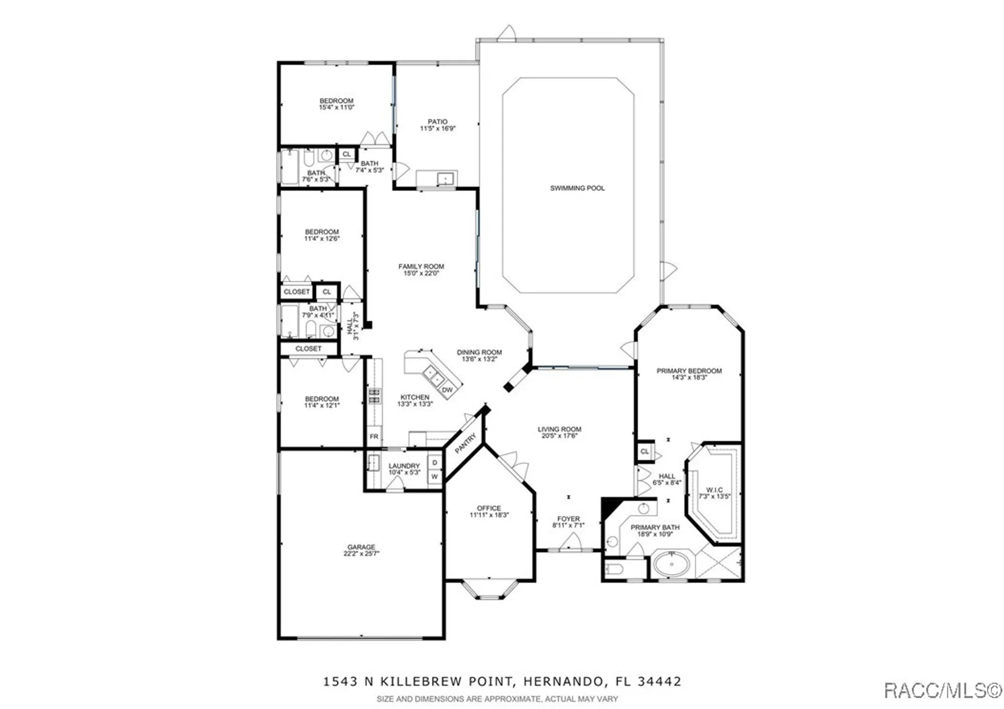 Property Slideshow image 4 of 50 | 1543 n killebrew pt, Hernando, FL, 34442