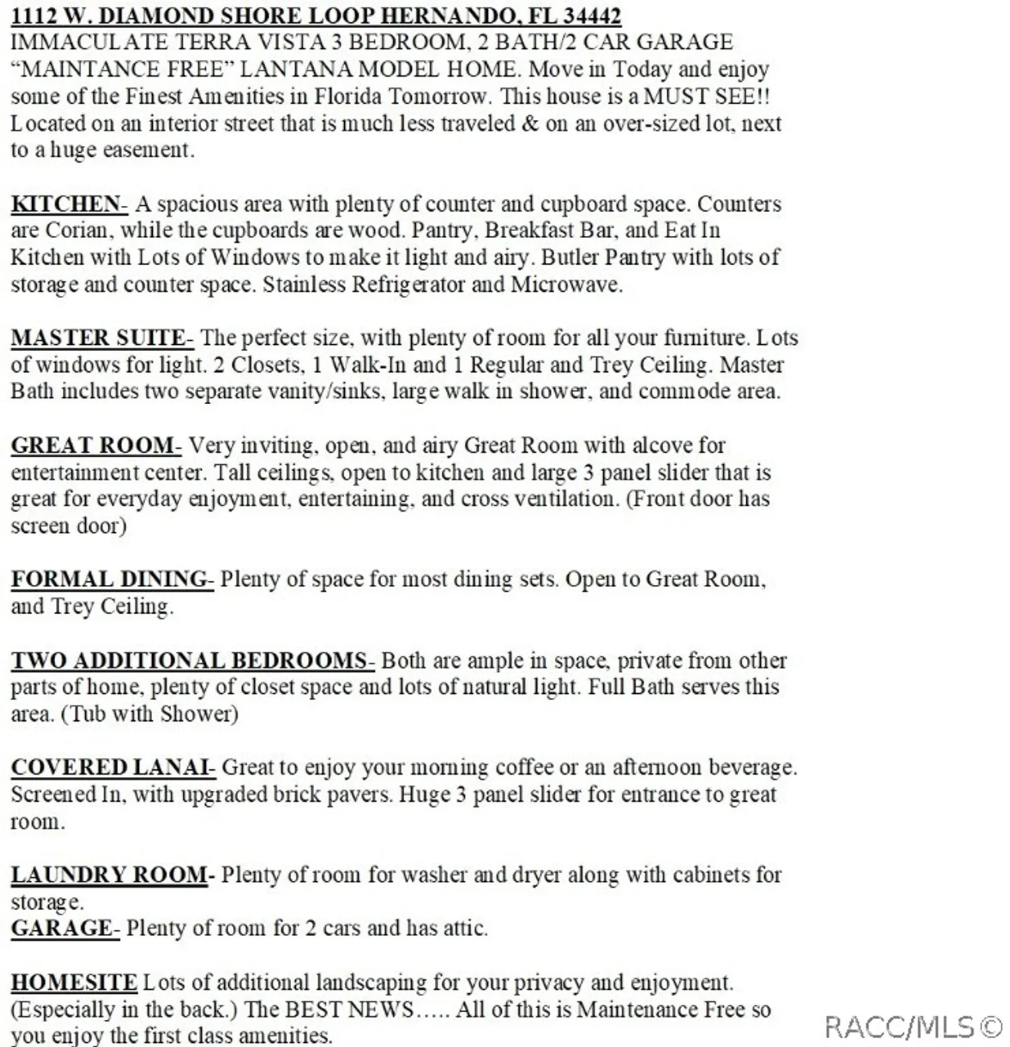 Property Slideshow image 2 of 63 | 1112 w diamond shore loop # 45, Hernando, FL, 34442