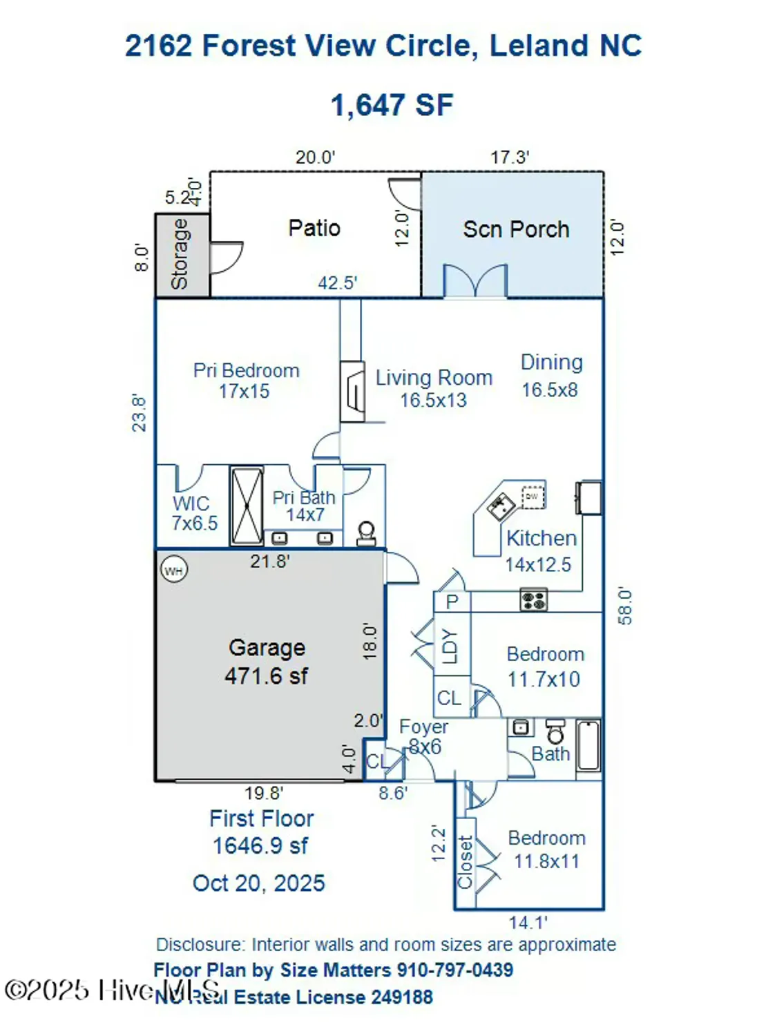 Property Slideshow image 1 of 47 | 2162 forest view cir, Leland, NC, 28451