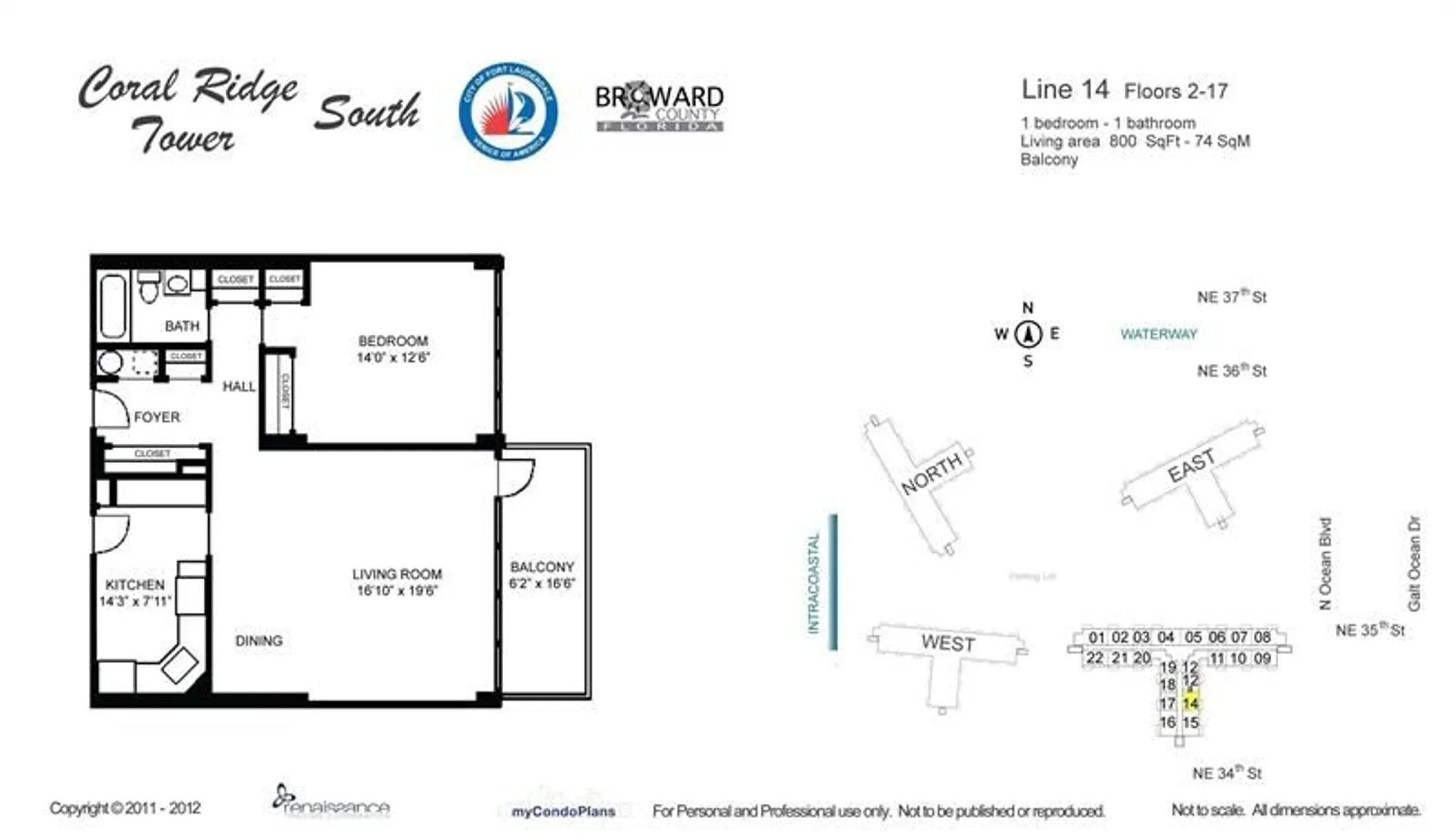 Property Slideshow image 4 of 47 | 3333 ne 34th st 1214, Fort Lauderdale, FL, 33308