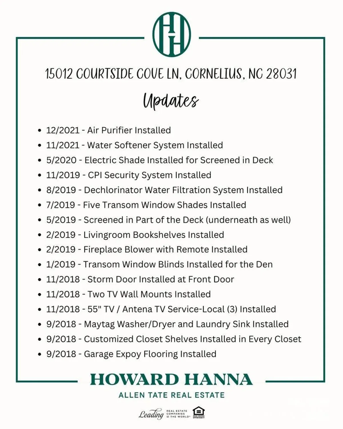 Property Slideshow image 8 of 8 | 15012 courtside cove ln, Cornelius, NC, 28031