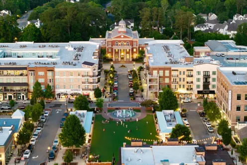 Apartment Facade Aerial View