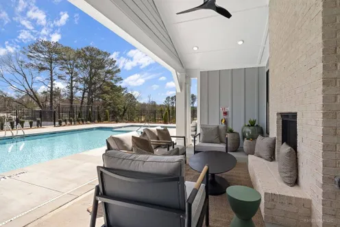 Poolside covered patio