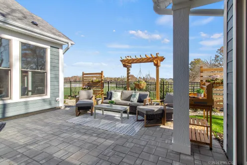 Covered patio seating