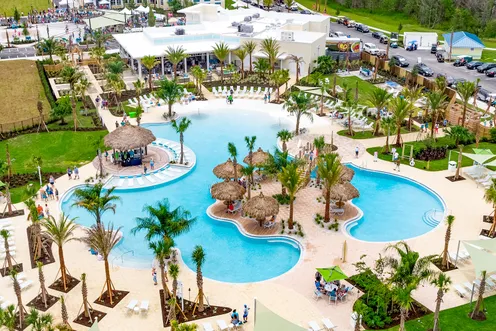 Resort-Style Pool Lounging & Cabanas