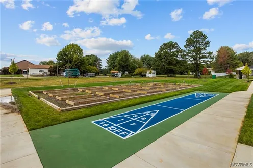 Shuffleboard Court and Garden Plots