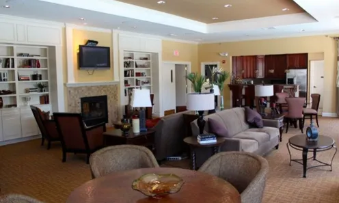 Lobby with Fireplace