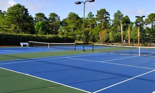 2 Lighted Tennis Courts