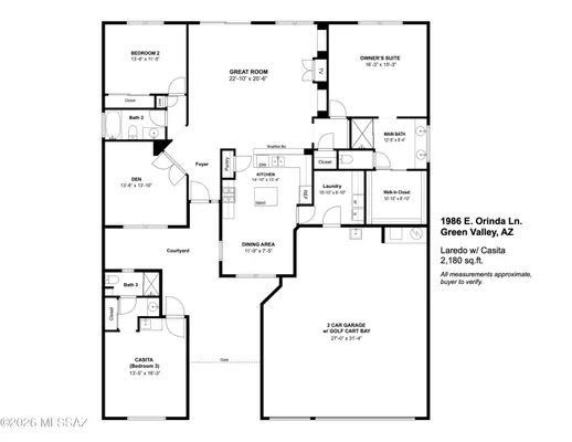 Property Slideshow image 2 of 50 | 1986 e orinda ln, Green Valley, AZ, 85614