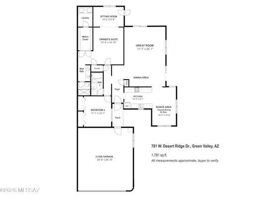 Property Slideshow image 3 of 50 | 781 w desert ridge dr, Green Valley, AZ, 85622